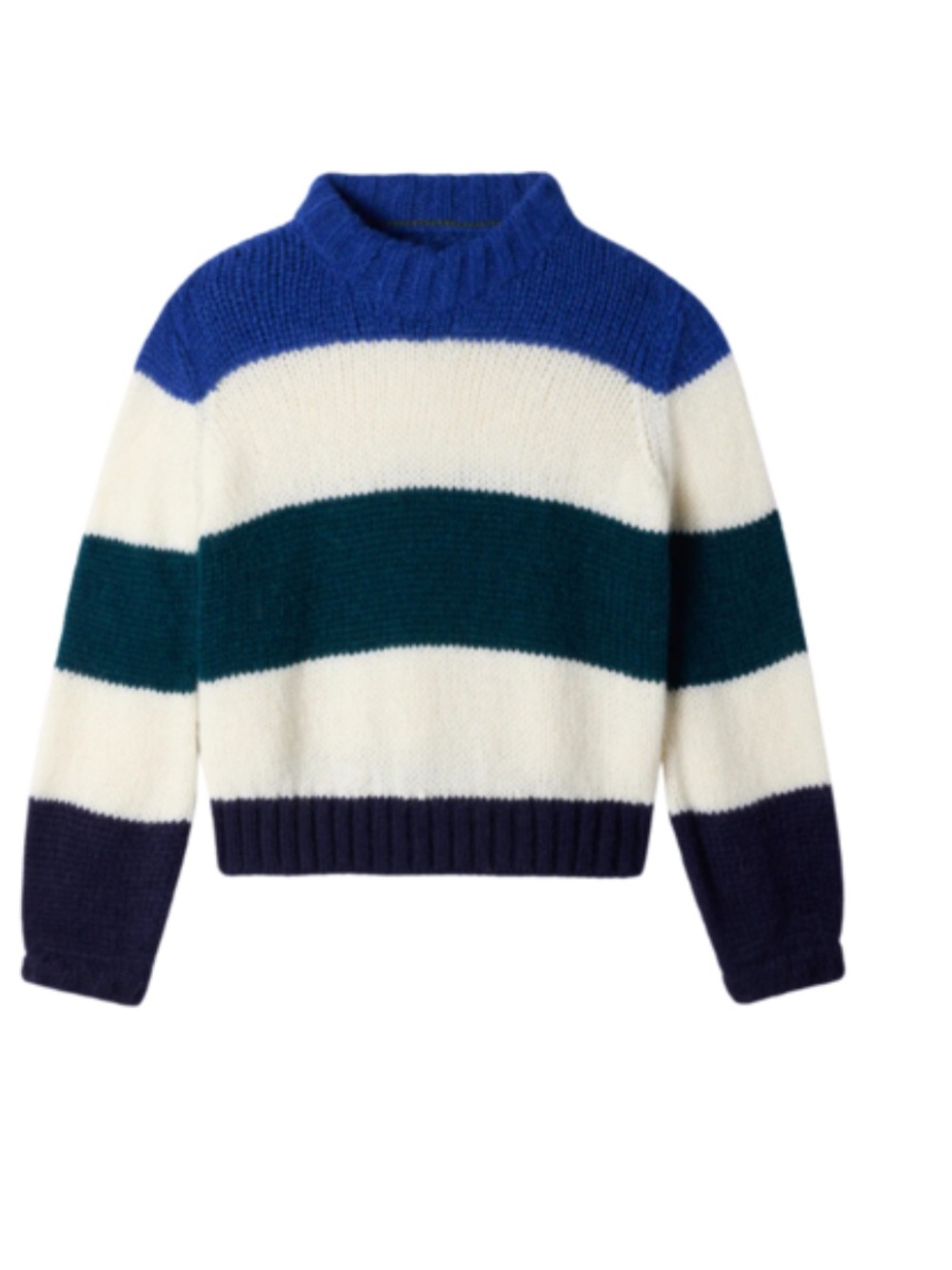 Trovata Susan Striped  Sweater in Blue, Cream & Green. Size S